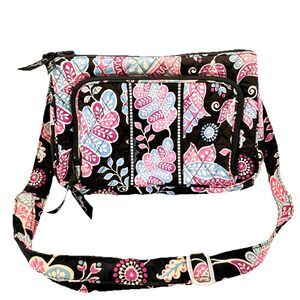 Vera Bradley Alpine Floral Little Hipster Crossbody Bag Purse w Built-In Wallet